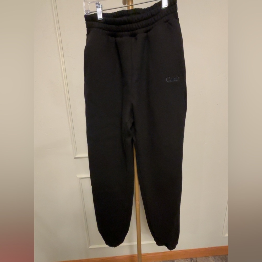 Comfrt Signature Sweatpants NWT Small Unisex Black sweatpants cropped MSRP $70 - Picture 6 of 6